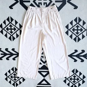 Madewell Harlow Wide Leg Pants in Drapey Twill - Harvest Moon Size 8 thumbnail 5
