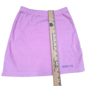 White Fox Pink Terry Cloth Mini Skirt Lined Casual XS Feminine y2k beach‎ thumbnail 4