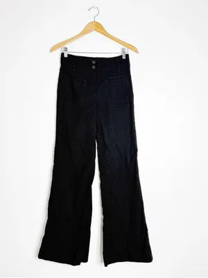 Maeve Junie Jean Black Flare Trousers Size 28 High Rise Anthropologie thumbnail 2