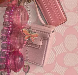 Coach Leather Hang Tag & Pink Butterfly Bag Charm With Coin Purse thumbnail 7
