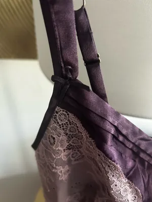 Vtg 90s Y2K Jones New York Purple Satin Lingerie Slip Mini Dress M Whimsigoth thumbnail 2