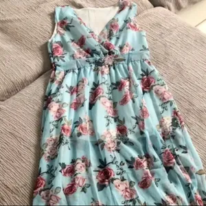 Boho Floral Dress Blue Size M thumbnail 8