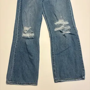 Levi's Ribcage Straight Ankle Jeans Women 27 Blue Distressed High Rise 0318 thumbnail 4