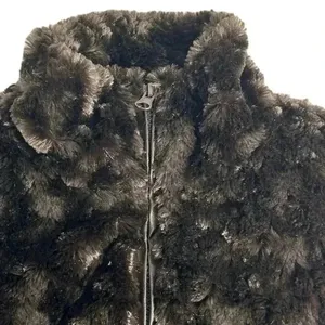 Women's Faux Fur Vest Brown M Soft Texture Full Zip‎ Fall Winter thumbnail 6