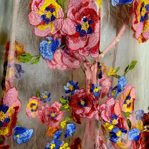 For Love & Lemons Embroidered Maxi Detailed Floral Appliqué NWT Size XS NWT thumbnail 12