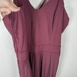 NEW Halara Breezeful Backless‎ Side Zipper Pocket Wide Leg Quick Dry Jumpsuit LT thumbnail 3