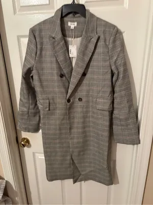 NWT prima large striped coat‎ size large thumbnail 1