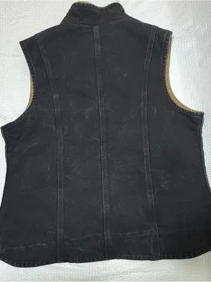 Carhartt Black Quilted-Lined Canvas Vest thumbnail 3