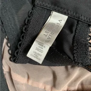 Black Pink Lace Bra Victorias Secret thumbnail 3