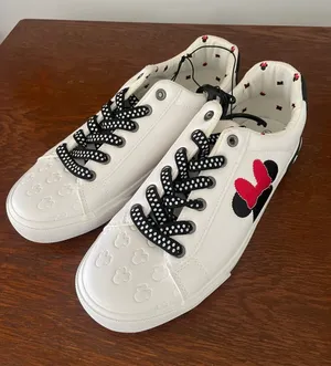 White womens Minnie Mouse sneakers new size 8.5 and 9.5 thumbnail 1