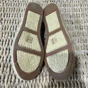 J. Crew Striped Canvas Slip-On Flat Espadrilles‎ Navy Kelly Green AW595 7 NIB thumbnail 6