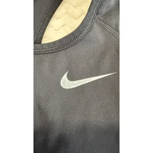 Nike Womens Dri-FIT Racerback Sports Bra Black Silver Swoosh Size Medium thumbnail 4