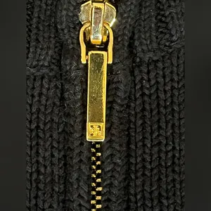 Lauren Ralph Lauren Epaulet Gold Arm Patch Zip Sweater thumbnail 4
