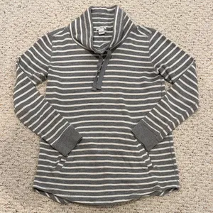 J. Crew Gray Striped Cowl Neck Sweater Size XS C26-016 thumbnail 1