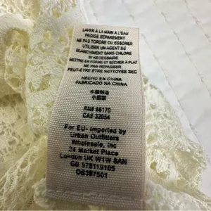 Free People Holy Mountain Mini Floral Crochet Dress Ivory Cottagecore Coquette thumbnail 11