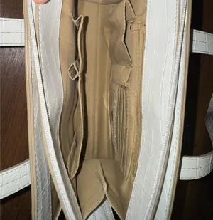 Liz Claiborne Crazy Horse White Handbag Faux Crocodile Shoulder Bag Purse thumbnail 7