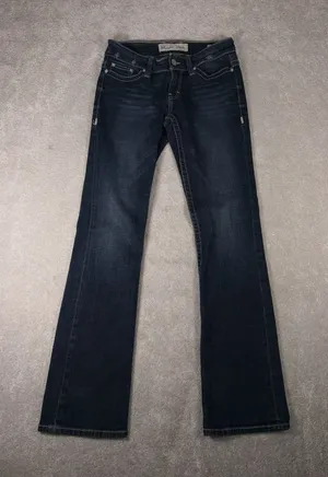 bke‎ payton jeans low rise bootcut 27L flare 33.5 in inseam thumbnail 1