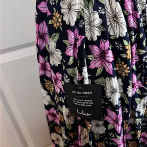 Lulus Floral Maxi Dress Open Back Boho Resort Vacation Wedding Guest NWT M thumbnail 5