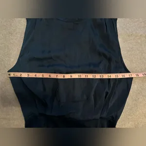 PRETTYGARDEN NWT Womens Thigh Slit Mock Neck Satin Maxi Dress dark blue size M thumbnail 5