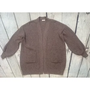 Open Front Ribbed Knit Cardigan thumbnail 5