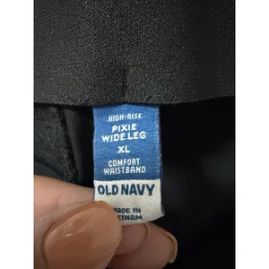 Old Navy High Rise Pixie Wide Leg Black XL Casual Minimalist Stretch Workwear thumbnail 4