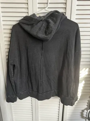 Free People movement Work It Out Washed Black Hoodie Size Small thumbnail 4