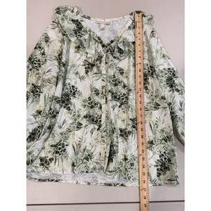 Emaline Blouse Women Large Button Floral Work Travel Office Lightweight Vacation thumbnail 4