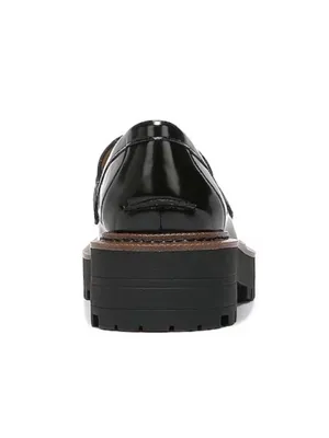 Sam Edelman Black Patent Lug Sole Loafer with Gold Bit thumbnail 3