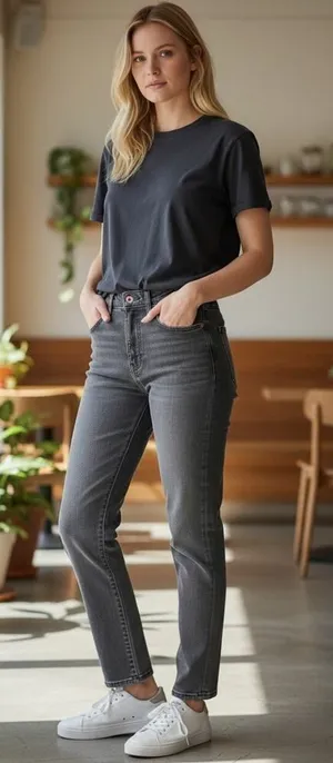 NWT Abercrombie & Fitch Curve Love The ‘90s Baggy Low Rise Gray Jeans Size 26 2 thumbnail 1