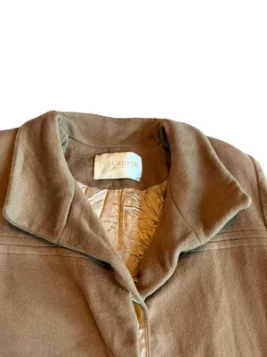Fleurette Camel Coat Jacket Button thumbnail 2