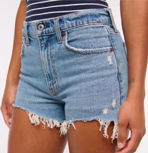 Abercrombie & Fitch The Mom Short High Rise Denim Shorts Size 24 thumbnail 1