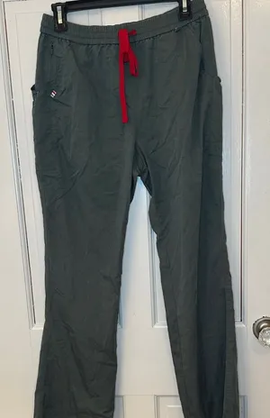 Mediclo Tencel Spruce Green Bali‎ Flare Scrub Pants size M EUC thumbnail 1