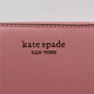 Kate Spade Womens Saffiano Leather Wallet Pink Zip Travel Minimalist Classic thumbnail 6