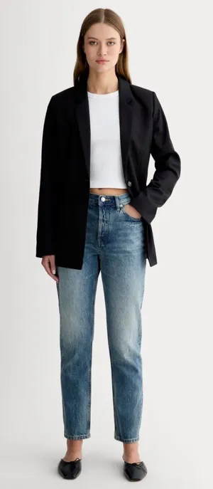 Everlane The Curvy '90s Cheeky Straight Jean Organic Cotton 27 Crop thumbnail 1