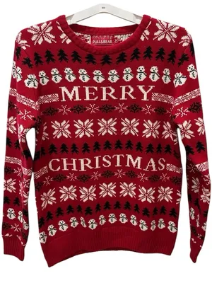 PULL & BEAR Christmas Sweater Size Large women’s Medium Men’s Mex (38) thumbnail 2