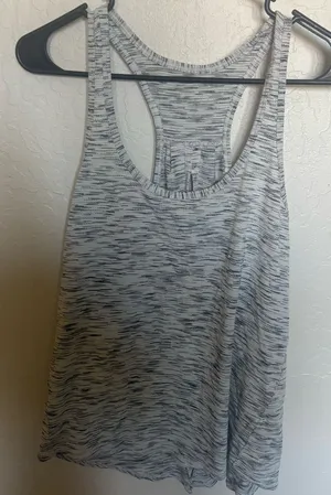 Lululemon Salute The Sun Tank Tiger Space Dye Black White thumbnail 1