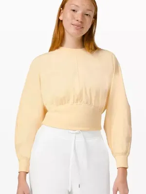 Lululemon LA Ribbed Waist‎ Long Sleeve Shirt Size 10 C16 thumbnail 1
