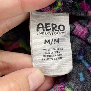AERO Leopard Print Flannel Lounge Pants Rhinestone Logo Comfy Casual‎ Medium thumbnail 6