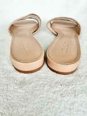J.Crew Factory Nude Rhinestone Mesh Sparkle Slide Sandals CI954 Sz 10M thumbnail 6