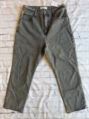 Abercrombie & Fitch The Ankle Straight Ultra High Rise 28 New NWT Black 6 Short thumbnail 1