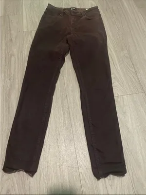 PAIGE Dark Brown Skinny Jeans thumbnail 1