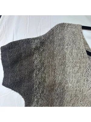 Paraphrase Women’s Small Oversized Y2K Wool Blend Sweater Boxy Pullover Knit Brown Tan thumbnail 5