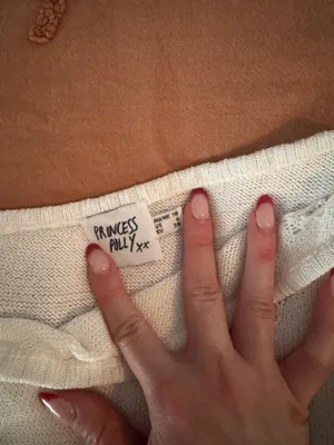 Princess Polly Top Crop White Long Sleeve thumbnail 3
