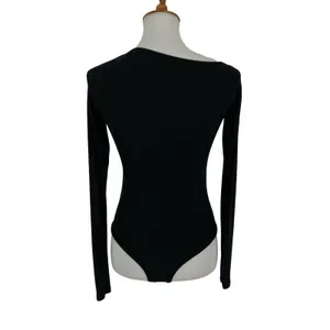 Alix NYC Bodysuit Medium Black Long Sleeve Slim Fit Sexy Club Minimal thumbnail 4