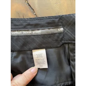 Express Design Studio Editor Womens 10 Black Plaid Wide Leg Career Trousers thumbnail 5