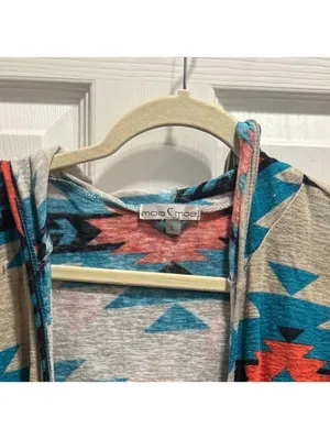 Western Aztec/Tribal Cardigan women Size L thumbnail 5
