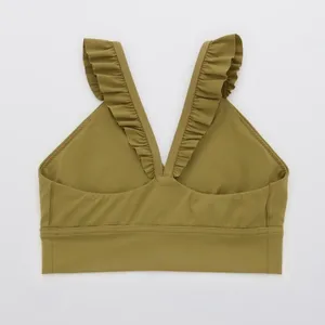 OFFLINE By Aerie Real Me XTRA Ruffle Green Sports Bra(Size Medium) thumbnail 3