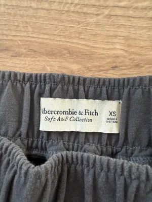 Abercrombie & Fitch Dark Grey Wide Leg Pintuck Sweatpant thumbnail 3