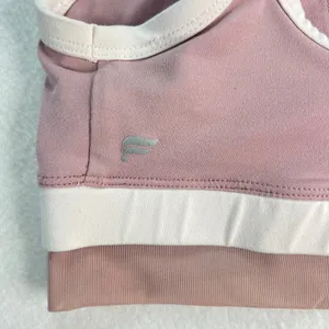 Fabletics Mauve Colorblock‎ Crossover Mesh Sports Bra Womens Small Yoga Running thumbnail 4