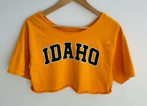 University of Idaho Off the Shoulder Crop Top thumbnail 1